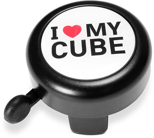 Cube Bicycle bell I LOVE MY Cube black n white n red