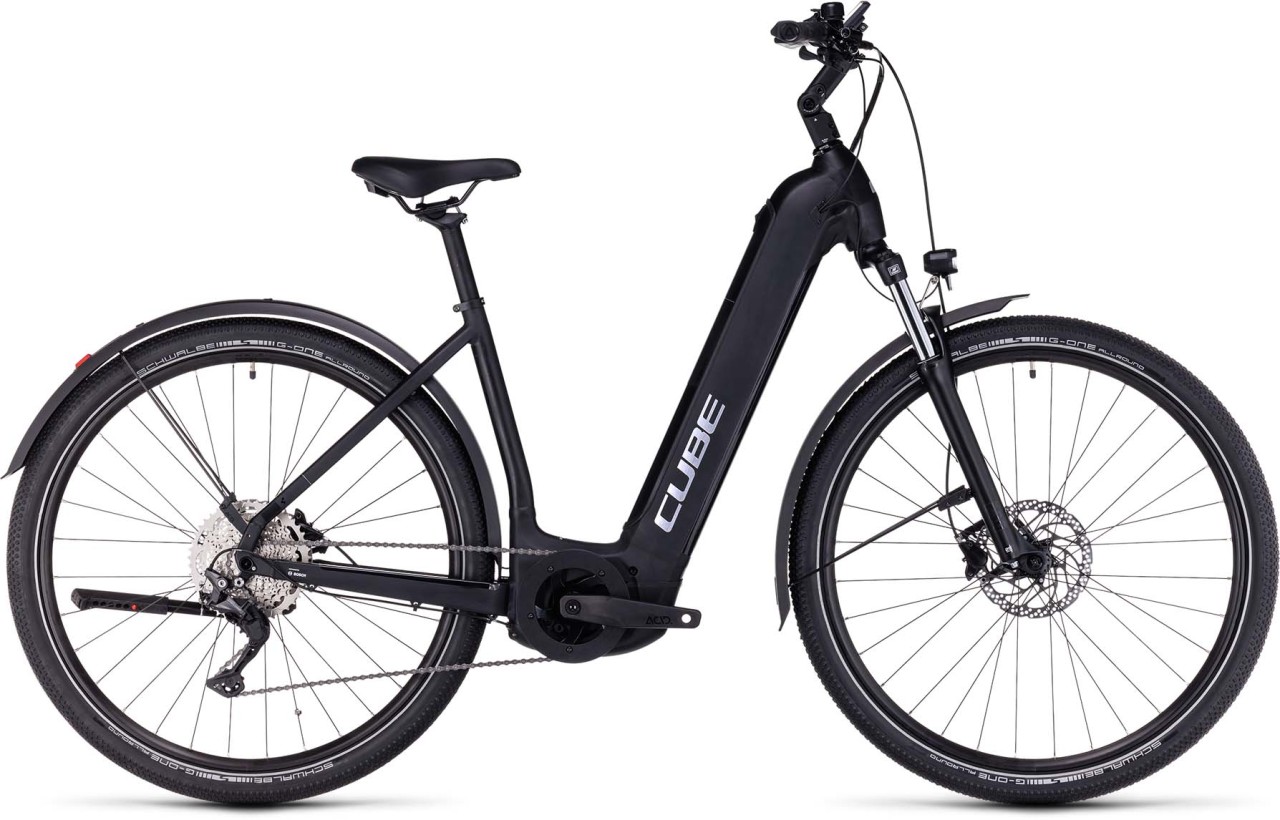 Cube Nuride Hybrid Pro 625 Allroad black n metal 2023 - Touring E-Bike Easy Entry