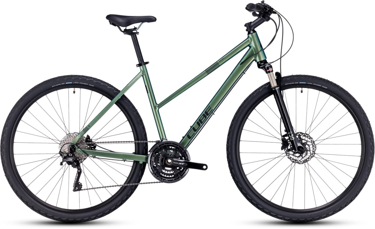 Cube Nature EXC verde n black 2024 - Crossrad Damen