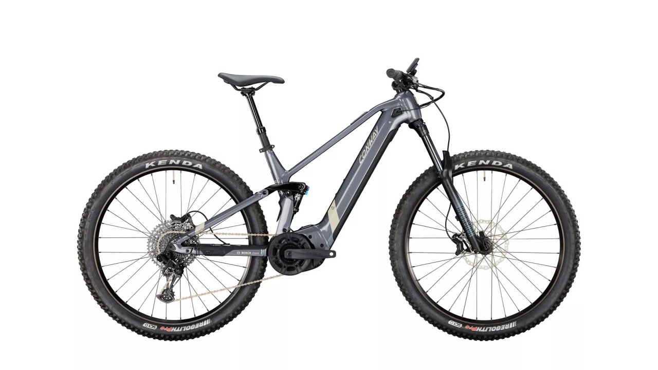 Conway Xyron S 2.9 Full Suspension - schattengrau metallic / wüstenmatt 2024 - E-Bike Fully Mountainbike