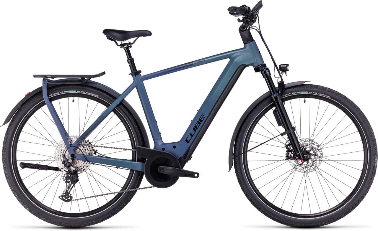 Cube Kathmandu Hybrid ABS 750 smaragdgrey n blue 2023 - Touring E-Bike Men - with damages in paintwork