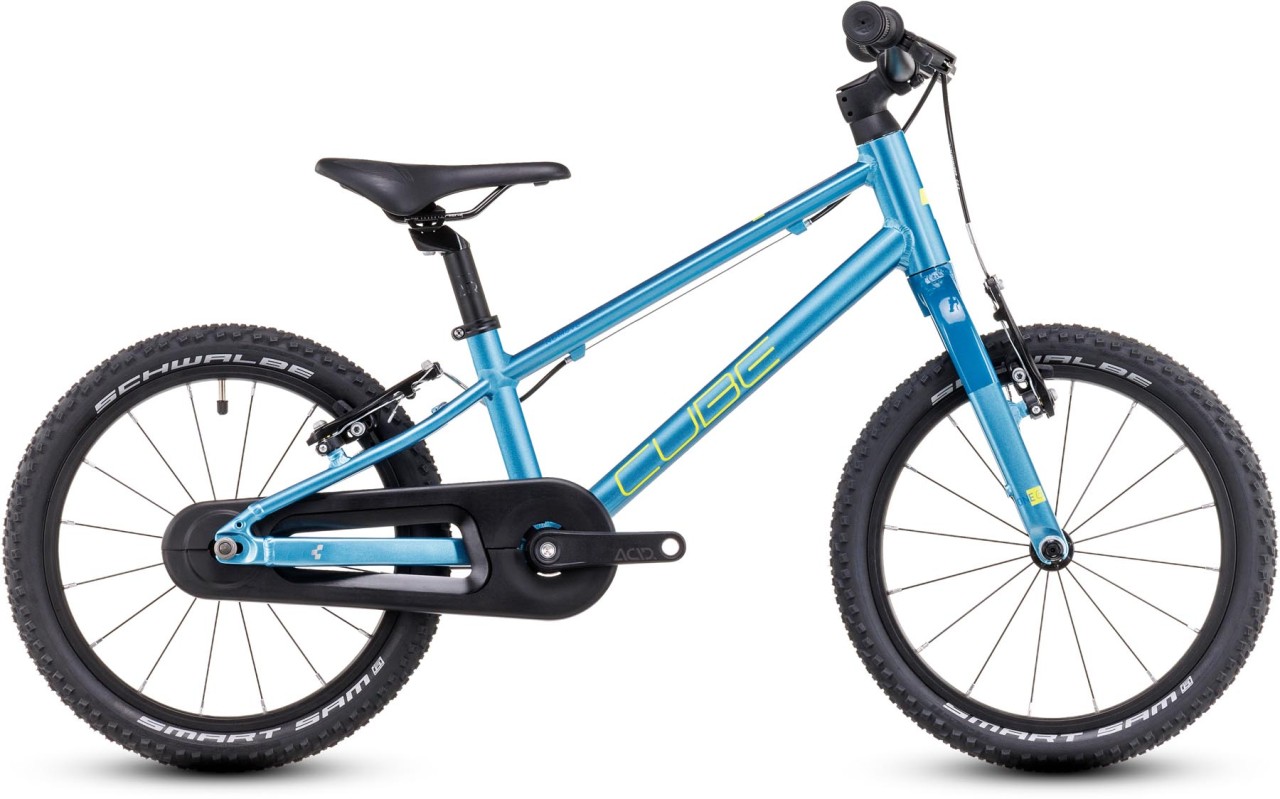 Cube Numove 160 blue n lime 2024 - Kid Bike 16 Inches