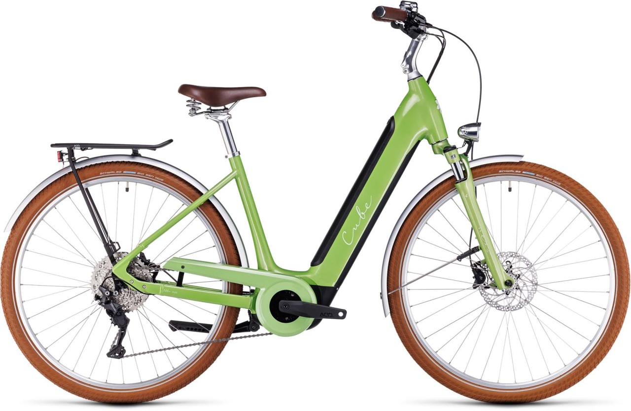 Cube Ella Ride Hybrid 500 green n green 2023 - Touring Retro E-Bike Easy Entry