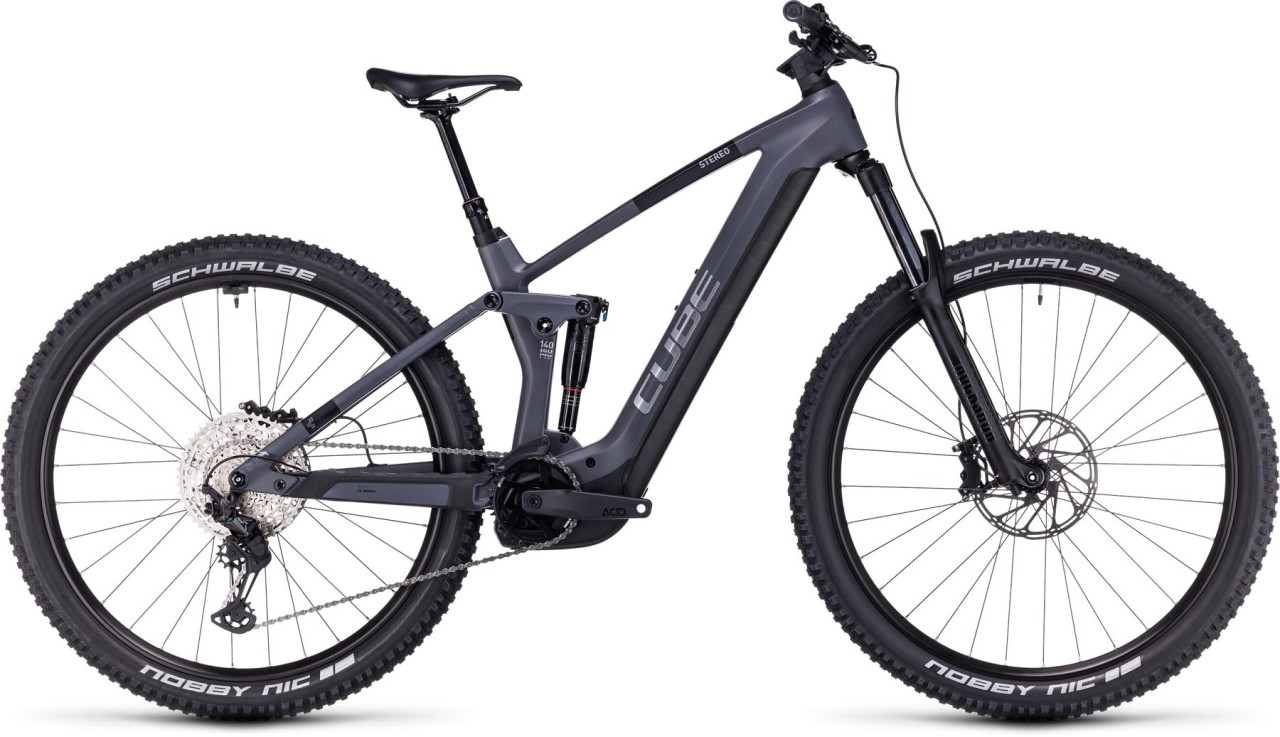 Cube Stereo Hybrid 140 HPC Race 750 grey n chrome 2024 - E-Bike Fully Mountainbike