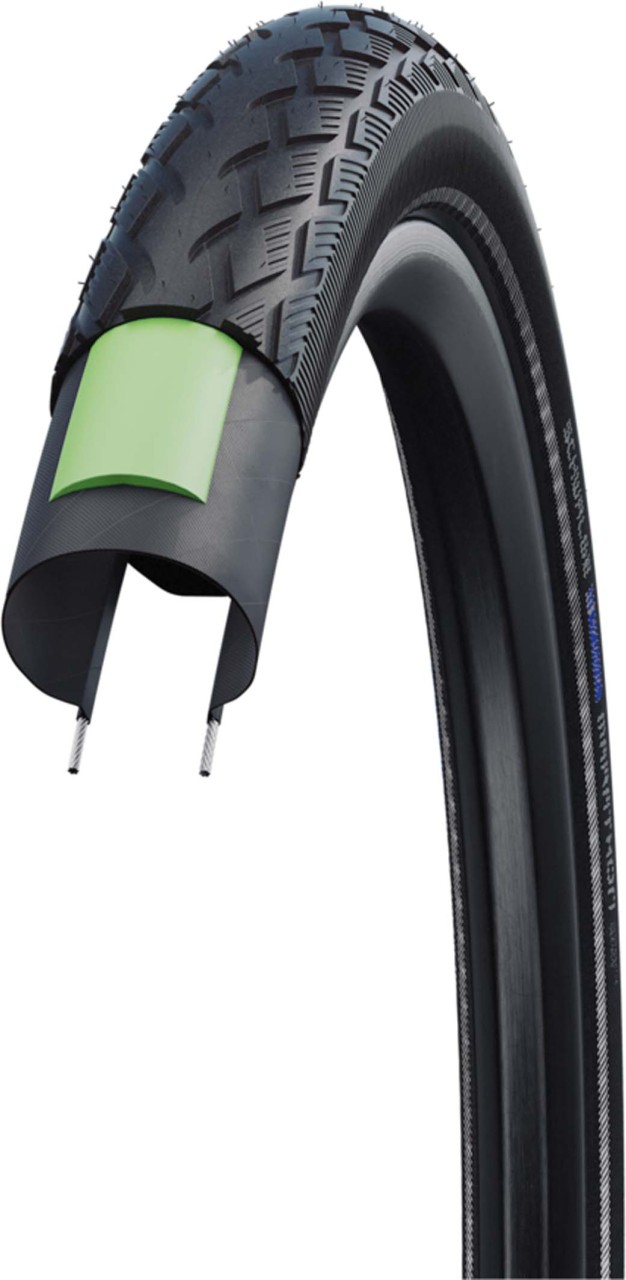 Schwalbe Tires 26x1.75 S Marathon GreenGuard 47-559, Black-Reflex