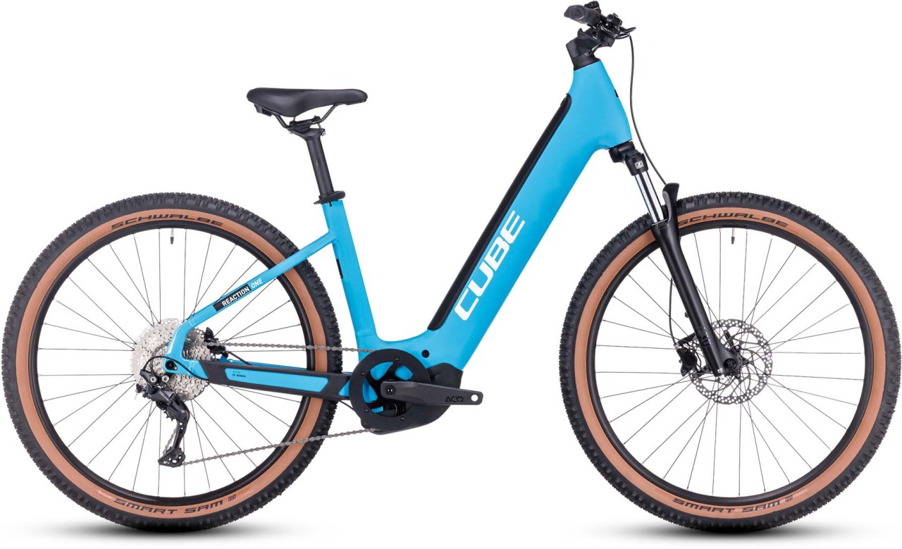 Cube Reaction Hybrid ONE 625 skyblue n white 2023 - E-Bike Hardtail Mountainbike Easy Entry