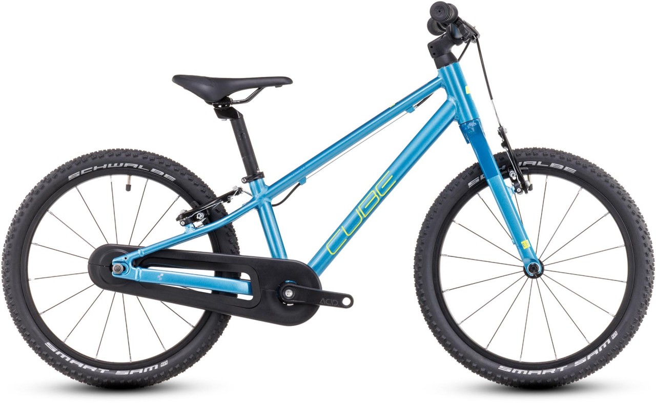 Cube Numove 180 blue n lime 2024 - Kid Bike 18 Inches
