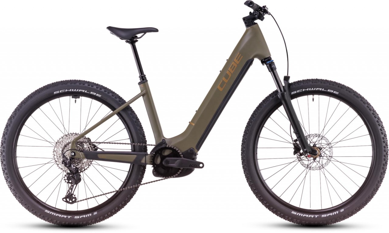 Cube Reaction Hybrid Pro 800 dustyolive n gold 2025 - E-Bike Hardtail Mountainbike Easy Entry