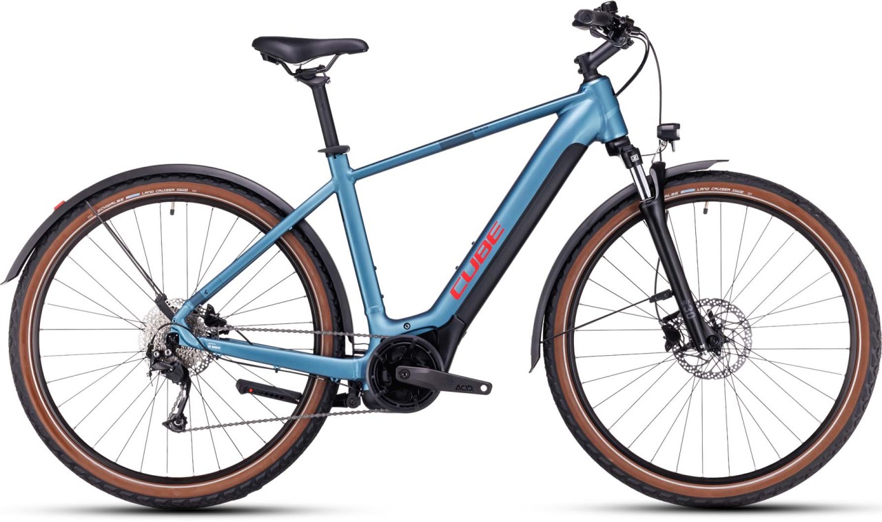 Cube Nuride Hybrid Performance 625 Allroad metalblue n red 2023 - Touring E-Bike Men