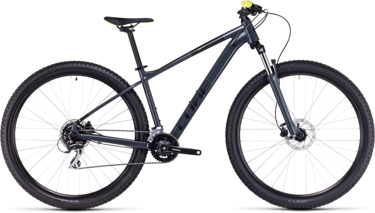 Cube Aim Pro grey n flashyellow 2023 - Hardtail Mountainbike