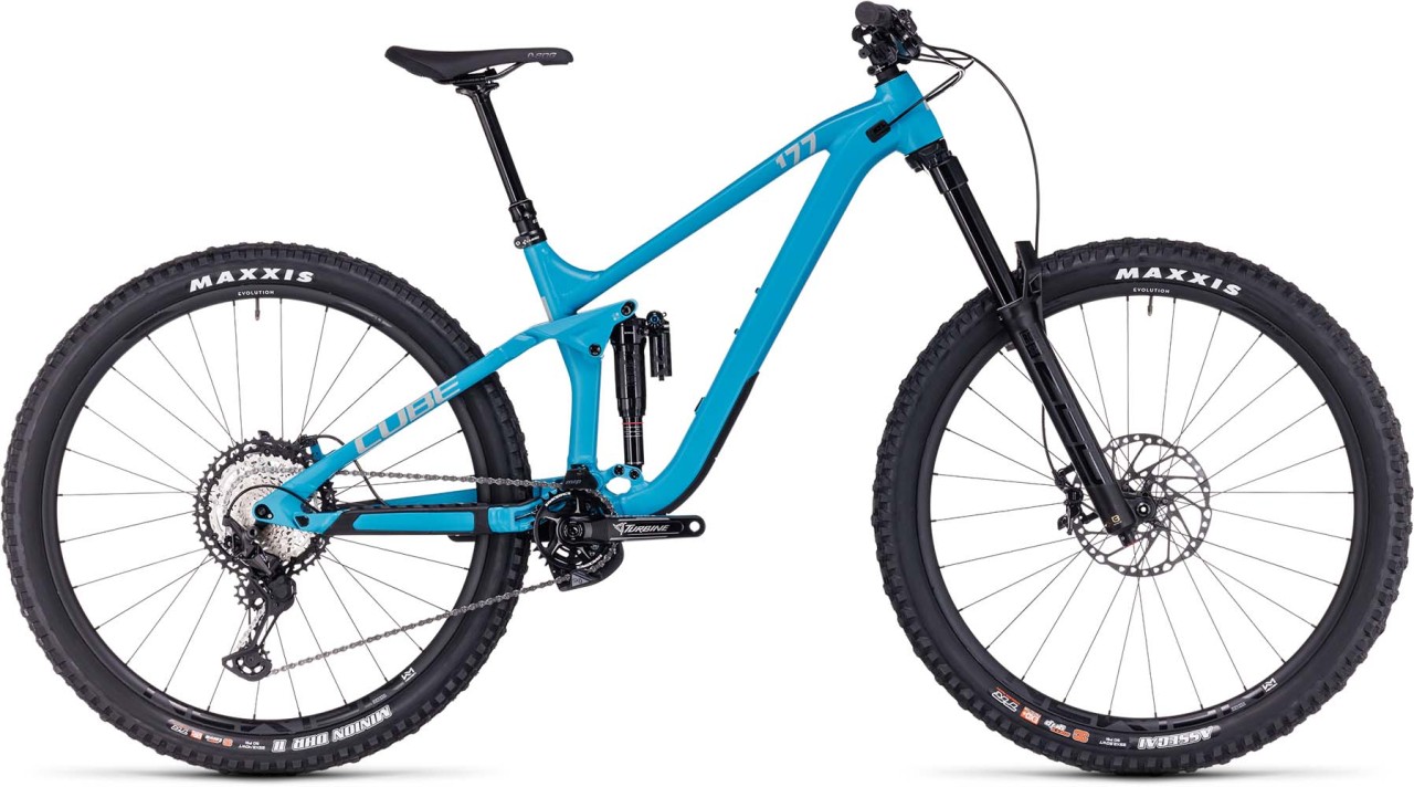 Cube Stereo ONE77 Race 29 bondiblue n grey 2023 - Fully Mountainbike