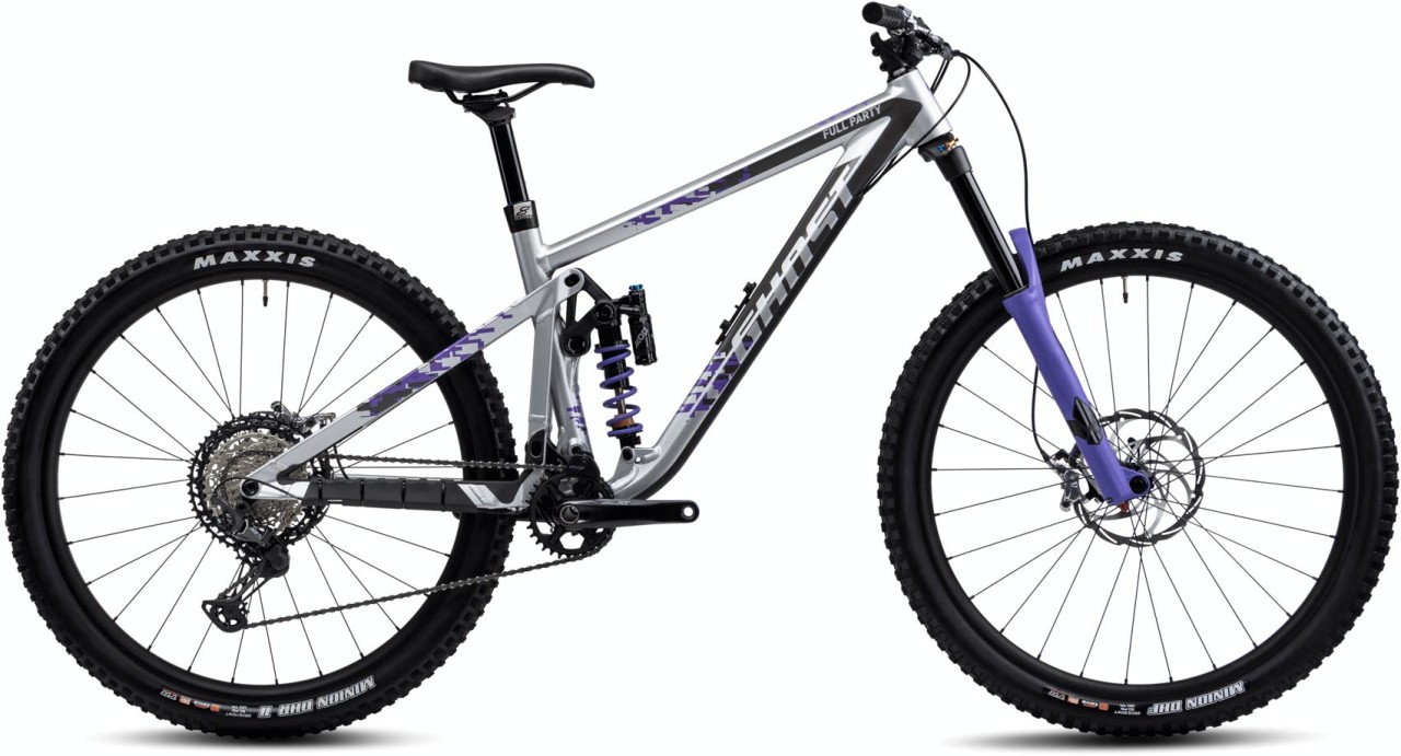 Ghost Riot AM AL Full Party silver / purple glossy 2022 - Fully Mountainbike - with damages in paintwork
